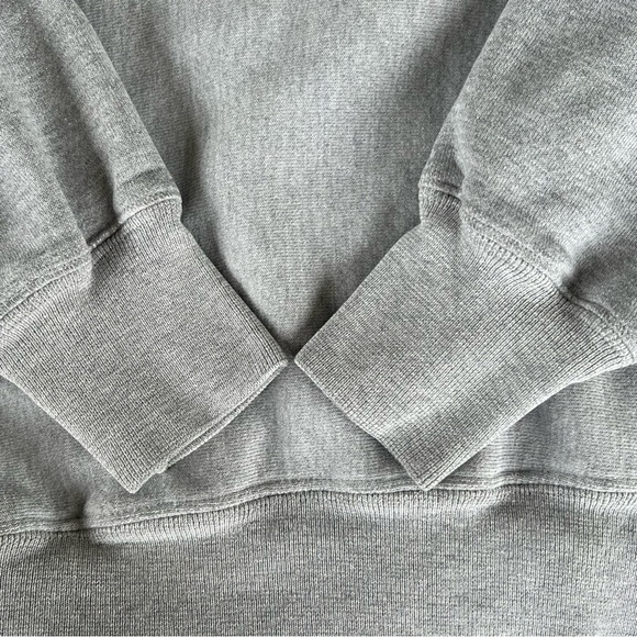 Champion Reverse Weave Big C Spell Out Logo Hoodie Gray Medium Thick Soft - Picture 5 of 11